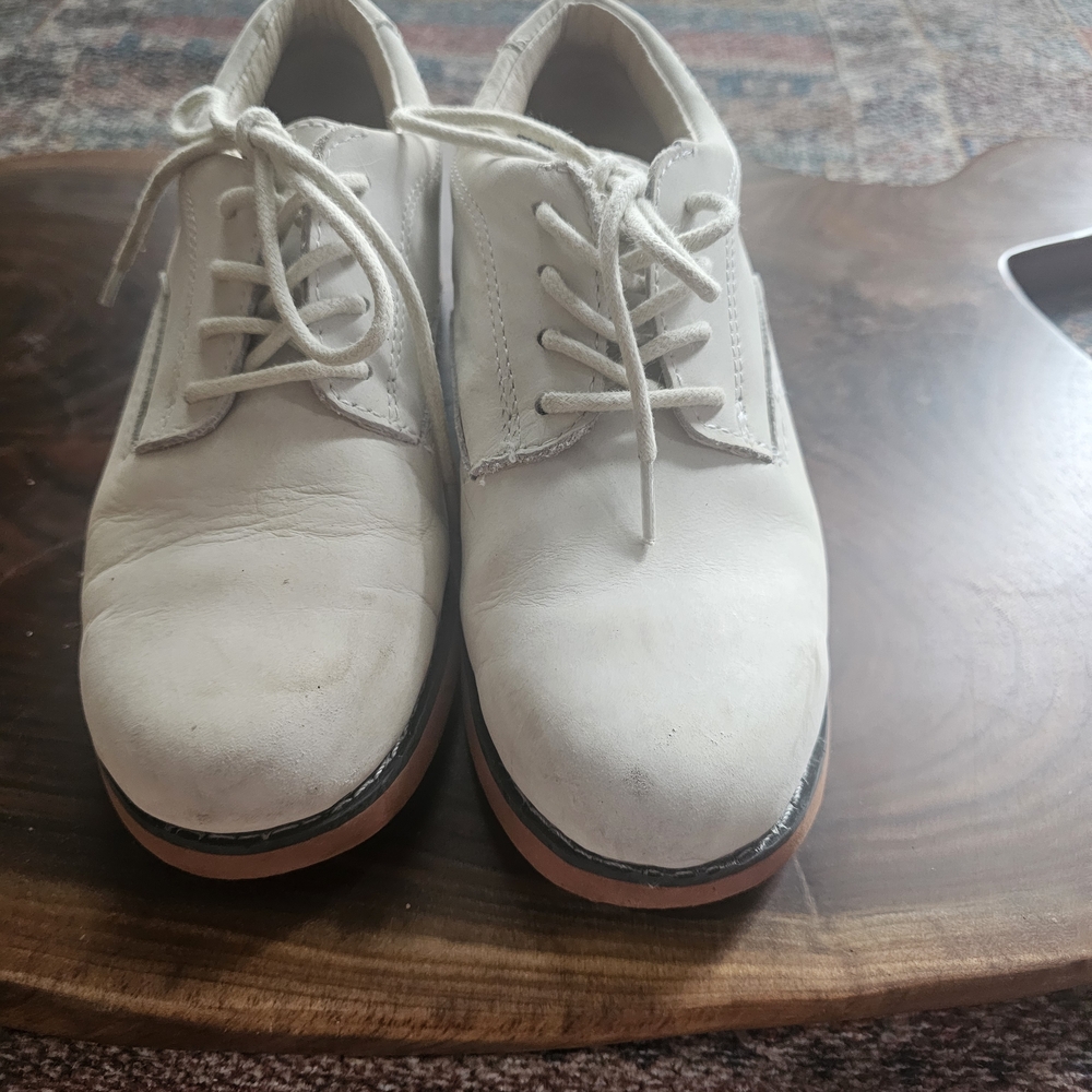 Jumping Jacks White Kids Dress Shoes